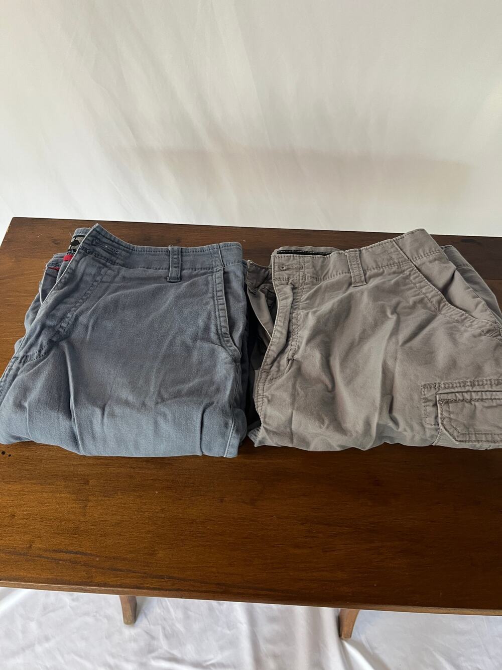 Iron Flex Men's Gray Shorts Size 32 Stretch Waistband Lot of 2 Pairs Casual